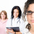 Clinic receptionist in headset
